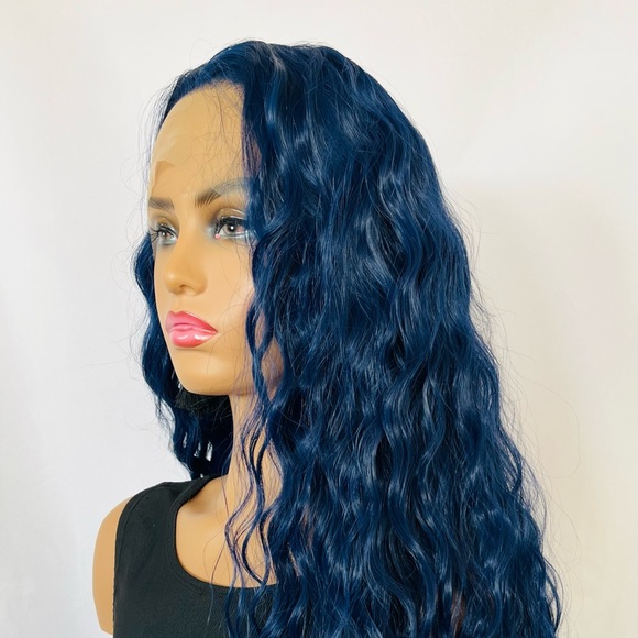 Gorgeous 24” Indigo Blue 13x2.5 Lace Front Wig for Daily Wear-Events-Cosplay - Picture 7 of 13